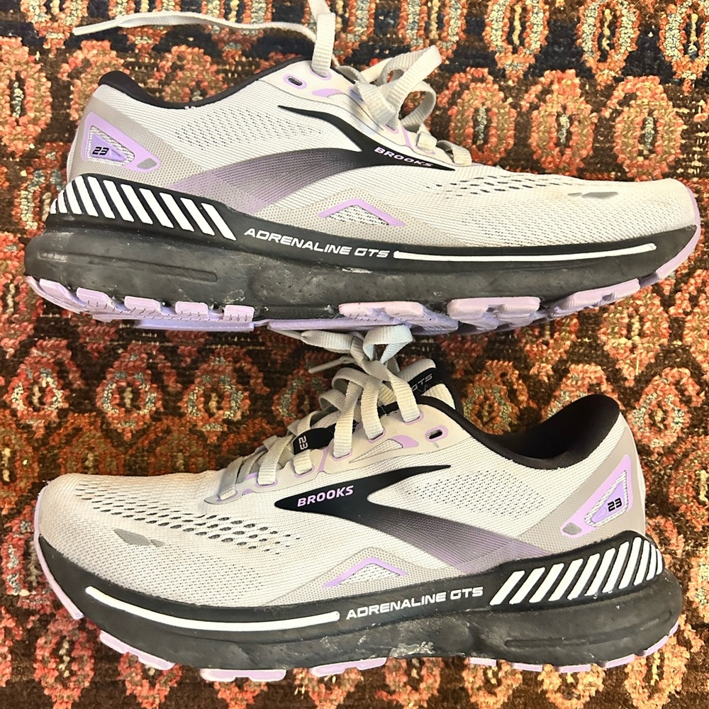 Brooks Women's Adrenaline GTS Running Shoes - Gray and Purple